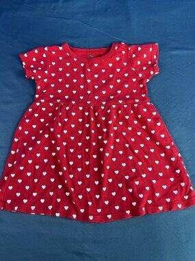 Hudson Baby Toddler Girl Heart Cotton Dress 5T
